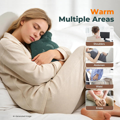 Hot Water Bottle with Soft Cover, 2L Hot Water Bag for Menstrual Cramps, Neck and Shoulder Pain Relief, Hot and Cold Therapies, Hand Feet Warmer, Blue