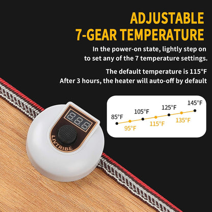 Livtribe Heated Floor Mat for Foot, Carbon Crystal Heated Foot Warmer