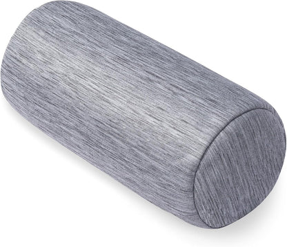 1 MIDDLE ONE Round Cylinder Bolster Pillow with Removable Cooling Cover, Tube Roll Cervical Pillow for Head, Neck, Back and Legs Support, 13"x 6", Grey