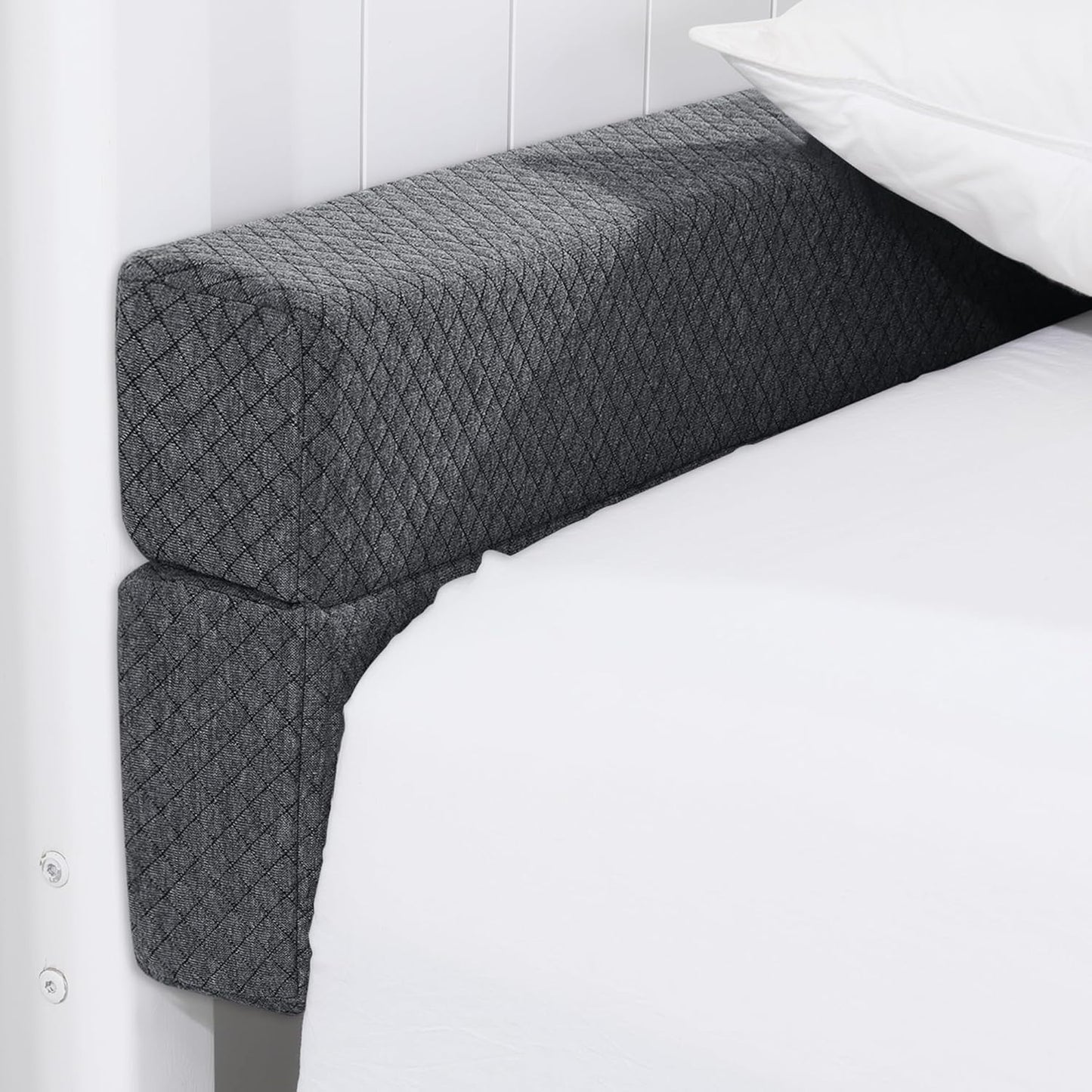 Flodable Pillow for Headboard Gap,Bed Gap Filler Queen Size,Adjustable Bed Wedge Pillow for Headboard,Rectangular Bed Gap Filler,Foam Mattress Gap Filler(Gray,Queen)