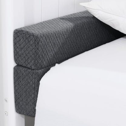Flodable Pillow for Headboard Gap,Bed Gap Filler Queen Size,Adjustable Bed Wedge Pillow for Headboard,Rectangular Bed Gap Filler,Foam Mattress Gap Filler(Gray,Queen)