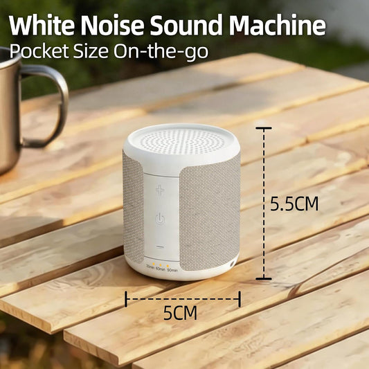 Portable Sound Machine - Mini White Noise Machine with 30 Soothing Sounds, 32 Volume Levels, 4 Timers | Pocket-Sized Travel Noise Machine for Baby, Adults, Sleeping, Office Privacy & Nursery
