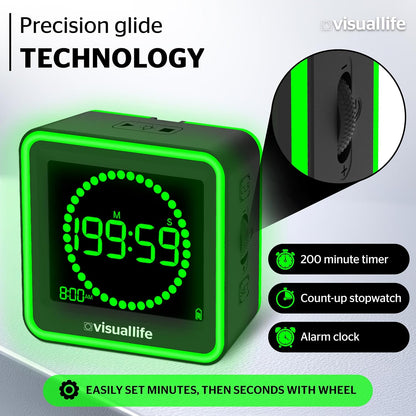 Visual Life Timer for Kids, Adults, ADHD, Autism & Dyslexia - New Timed Color Cues Anchor Focus, Track Progress & Guide Transitions - for Home, Teacher Classrooms, Homeschool, Business & Groups