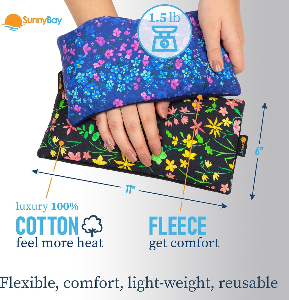 SunnyBay Heating Pad, Neck and Shoulder Wrap, 6x11 inch, Pink