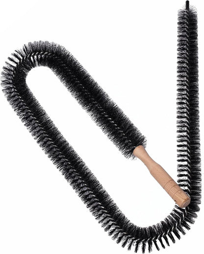 47.24 Inch Extra Long Full-Bristle Flexible Dryer Vent Cleaner Brush | Lint Brush for Dryer Vent Trap, Duct & Refrigerator Coil – Deep Cleaning Tool to Fire Risk Reduction, Pet Hair & Dust Removal
