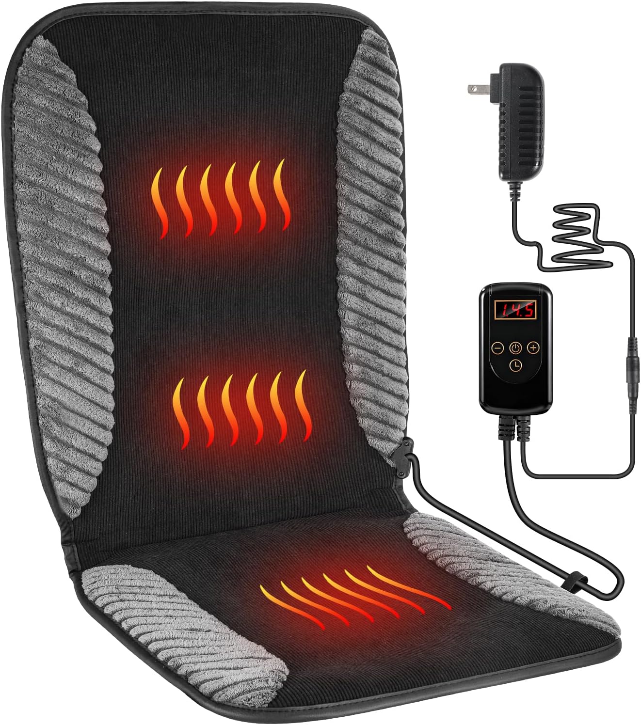 Heated Seat Cushion for Office Chair, 7-Level Heating Chair Pad with Timer, Comfortable Seat Warmer for Home, Office and More