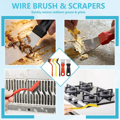 18PCS Crevice Cleaning Brush Hard Bristle Scrub Brushes for Gaps with Box | Cleaning Brush Grout Brush Deep Cleaning Tile Lines, Window Groove, Sliding Door, Shutter, Sink, Stove, Corner, Bottle
