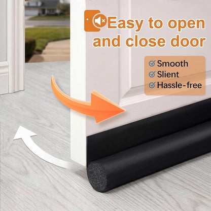 HomeProtect Door Draft Stopper Weather Stripping Door Seal Under Door Sweep Block Cold Air Gaps Front Soundproof Draft Blocker for Bottom of Door Suitable for Interior/Exterior,White