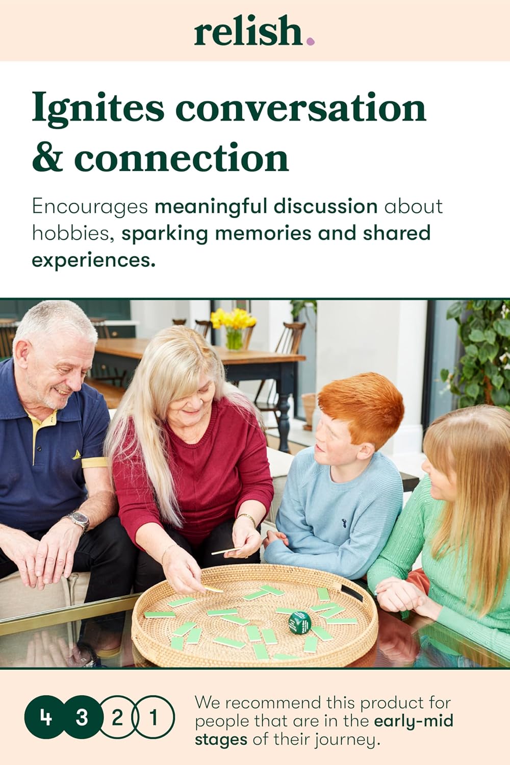 Relish - Dementia Game, Link & Think Hobbies Conversation Card Game - Alzheimer's Activities & Products, Games & Toys for Elderly/Seniors