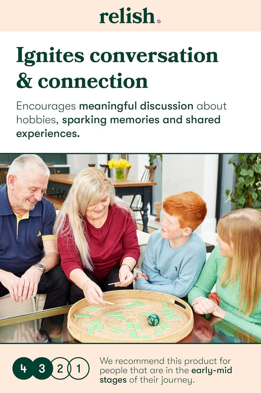 Relish - Dementia Game, Link & Think Hobbies Conversation Card Game - Alzheimer's Activities & Products, Games & Toys for Elderly/Seniors