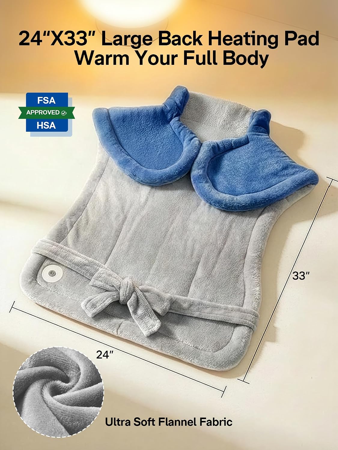 ALLJOY Heating Pad for Neck and Shoulders and Back Pain Relief
