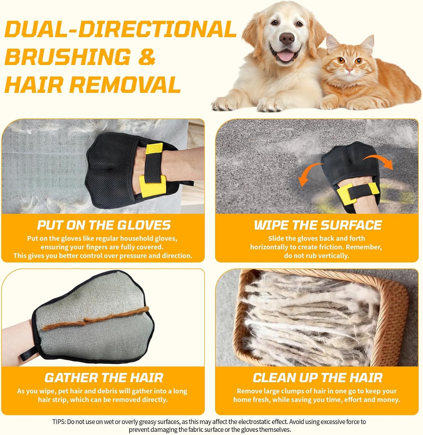 Pet Hair Remover, Dog and Cat Hair Remover, Carpet Rake, Carpet Scraper | Pet Hair Removal Tool, Carpet Rake for Pet Hair Removal, Pile Brush, Carpet, Car Cushions, Sofa, Pet Bed, Furniture, Rug