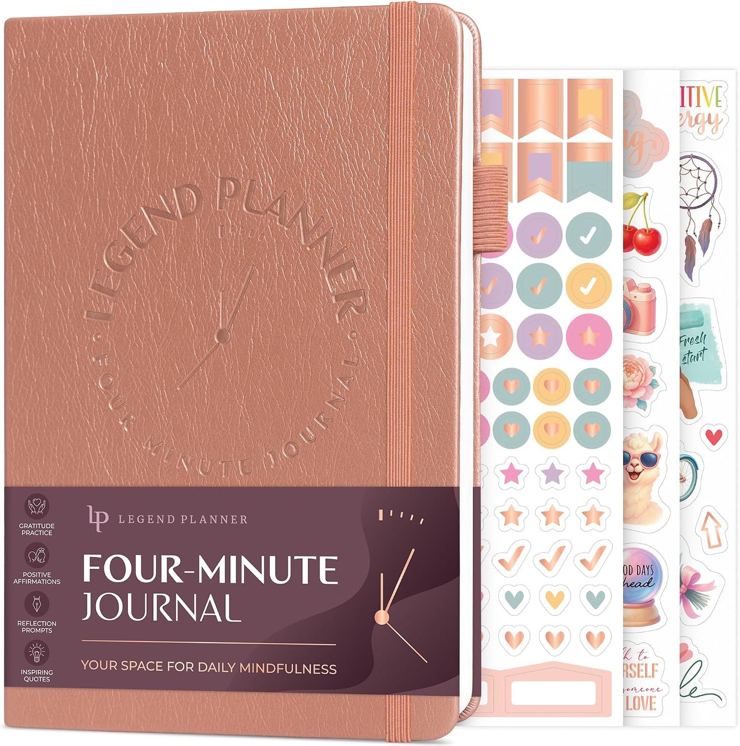 Legend Four-Minute Journal with Prompts & Habit Tracker – Daily Gratitude Journal for Women & Men – Guided Positivity, Self-Reflection & Affirmation Notebook (Lavender)