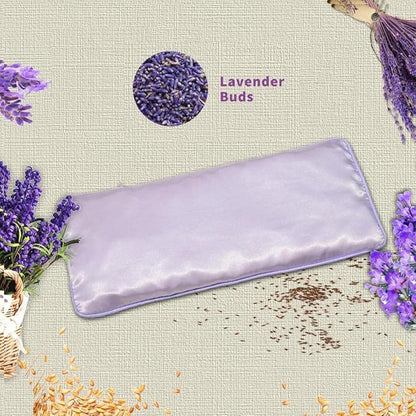 Flexseed Eye Pillow, Hot or Cold Weighted Satin Eye Mask, Microwaveable Moist Heat Eye Compress, Unscented Washable, Perfect for Sleeping, Yoga, Migraine Relief, Pack of 2(Flexseed)