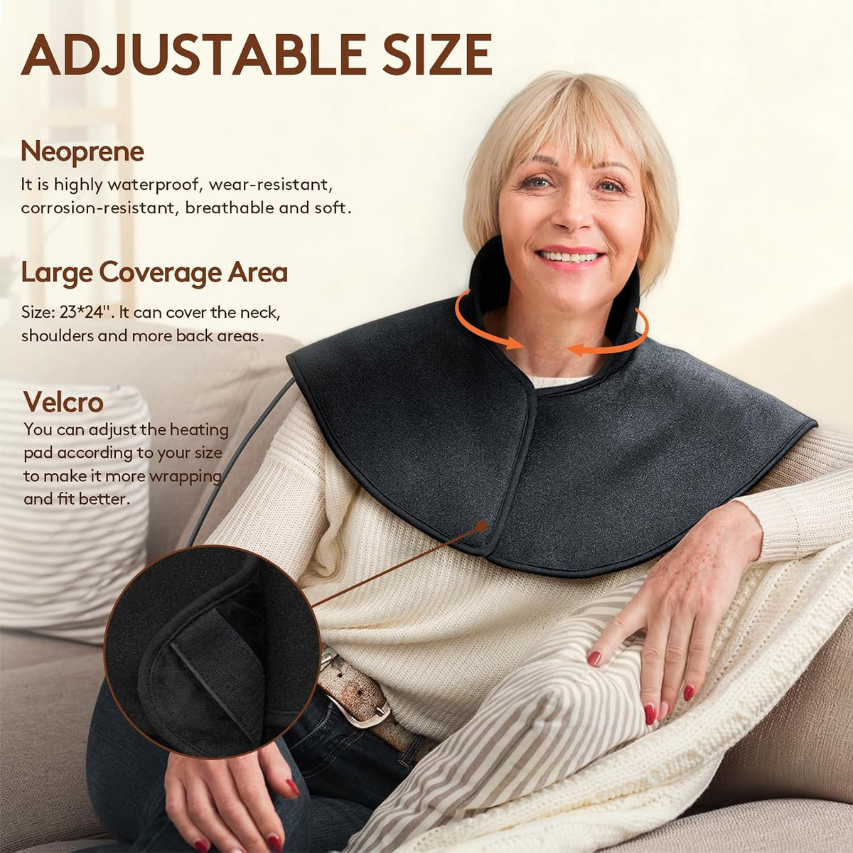 UTK Far Infrared Heating Pad for Neck and Shoulder and Back Pain Relief
