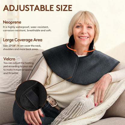 UTK Far Infrared Heating Pad for Neck and Shoulder and Back Pain Relief