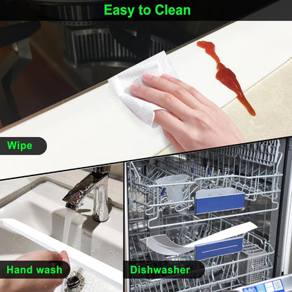 Silicone Stove Counter Gap Cover - 25 Inch Gap Filler 2 Pack Black | Long gap filler seals spills between kitchen appliances Stovetop oven countertop; stove gap cover, gas stove side gap covers