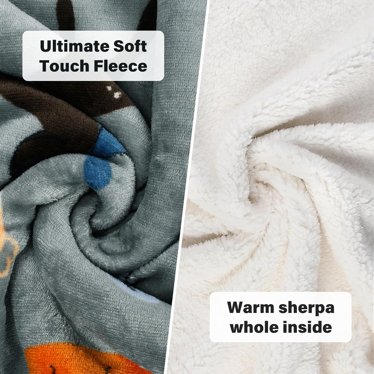 Catalonia Sherpa Wearable Blanket with Sleeves and Pocket for Adults