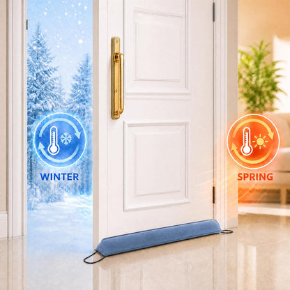 Door Draft Stopper, Removable Washable Cover, 38", Gray | Weighted Gap Filler, Blocks Hot and Cold Air, All-Season Seal, Easy Install, Noise & Wind Blocker, Home Essentials