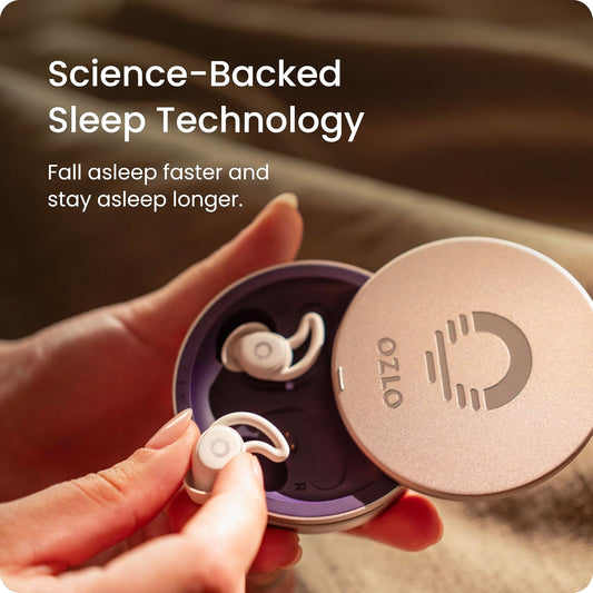 Ozlo Sleepbuds® | Comfortable Side Sleeper Headphones | Up to 10 Hours of Bluetooth LE Streaming | Science-Backed Sleep Sounds | Snore Blocking Earbuds