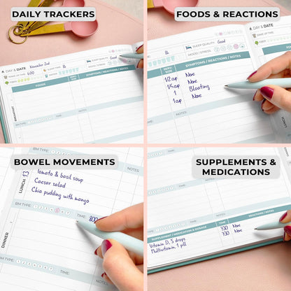 Clever Fox Food Sensitivity Journal & Symptom Diary, 8.5x11 Purple