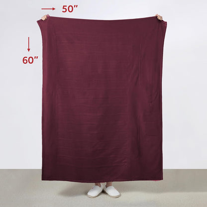 Sunbeam Electric Throw Royal Luxe Microplush Heated Blanket, 4 Heat Settings, 4-Hour Auto Shut-Off, Fast Heating, Warm and Cozy, Walnut Color, 50" x 60"