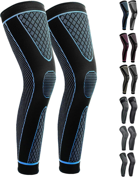 SKDK Full Leg Sleeves Long Compression Leg Sleeve Knee Sleeves Protect Leg, for Man Women Basketball, Arthritis Cycling Sport