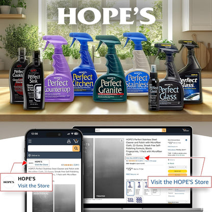 HOPE'S Perfect Kitchen Cleaner Spray - 32 Oz No-Residue All Purpose Cleaning Spray - Multisurface Degreaser for Counters, Stoves, Microwaves, and More - Pet and Home Safe - Pack of 1