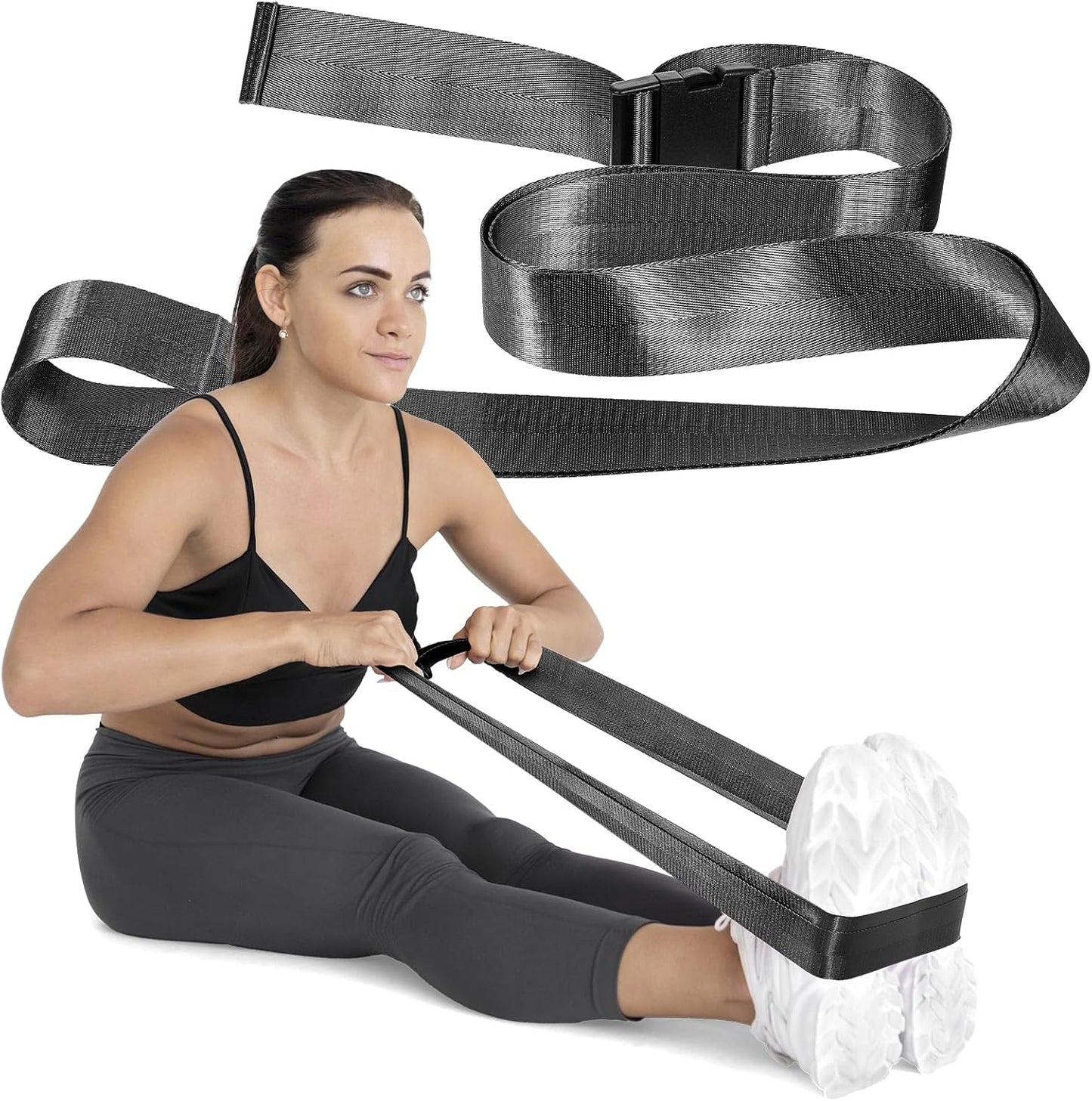 Physical Therapy Strap, Extremity Mobilization Belt, Manual Traction Strap, Adjustable Stretch Straps for Stretching Yoga Leg Shoulder Exercise