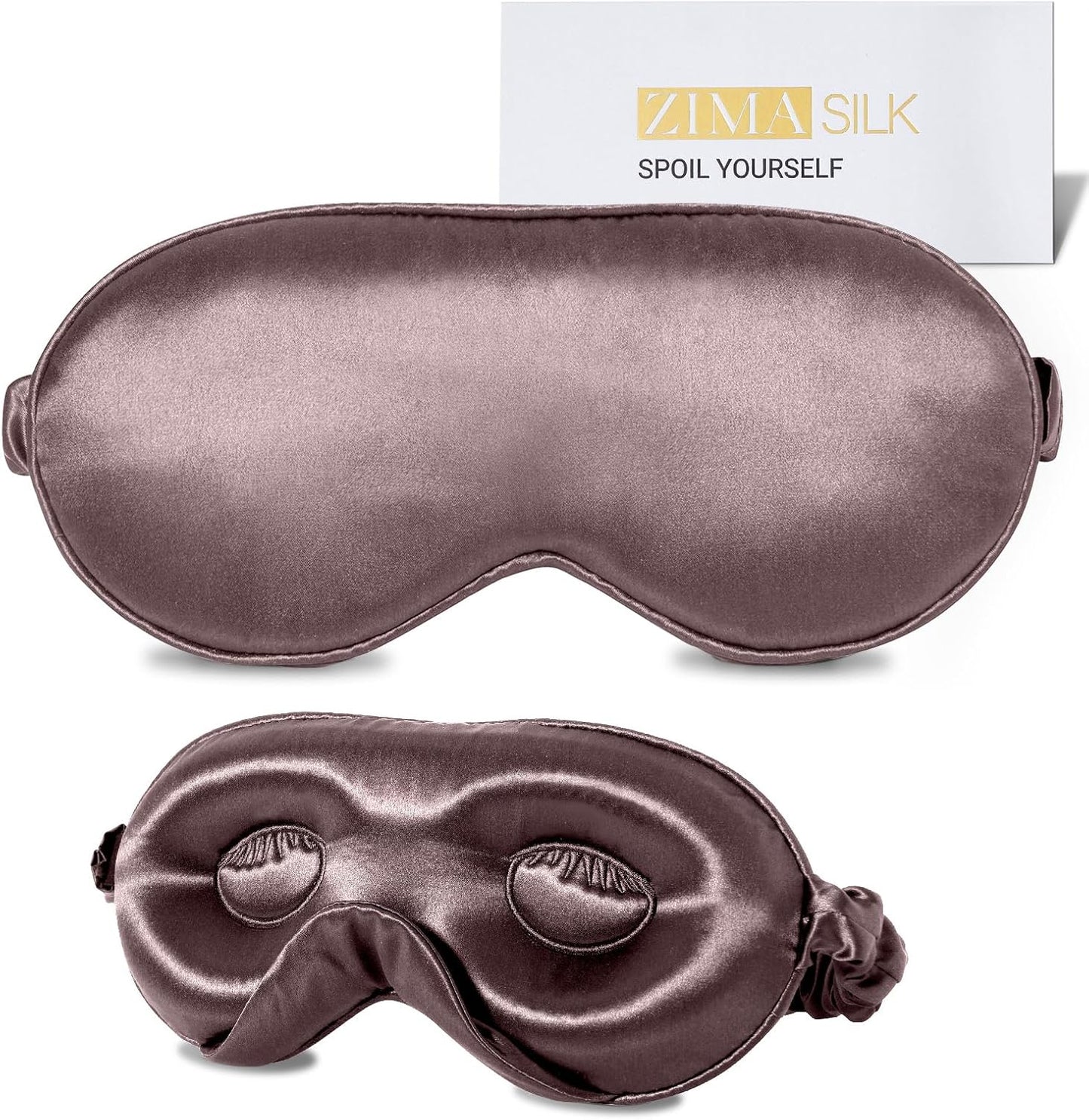 ZIMASILK Adjustable 3D 22 Momme 100% Mulberry Silk Sleep Mask | Upgraded Eye Mask for Sleeping - Soft & Breathable Blindfold - Blackout for Deep Sleeping (Pink)