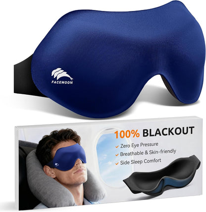 Sleep Mask for Side Sleepers: Lash Extensions 3D Contoured Eye Mask – Airplane Travel Essential, Zero-Pressure Light Blackout Eye Mask for Women – Soft Night Blindfold for Long Flights (Purple)