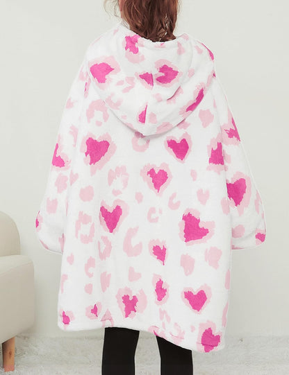 Wearable Blanket Hoodie for Adults With Pocket Strawberry Hoodie | Sherpa, Fuzzy Blanket Hoodie, Oversized Sweatshirt Blanket, Kangaroo Pouch, Cute Birthday Gifts for Sister, Cute Stuff