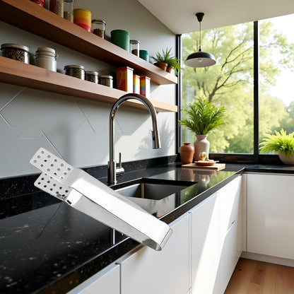 Stainless Steel Tea Bag Tongs Tea Bag Squeezer Clips Kitchen Bar Tools Exquisite Workmanship and Attraction, Silver