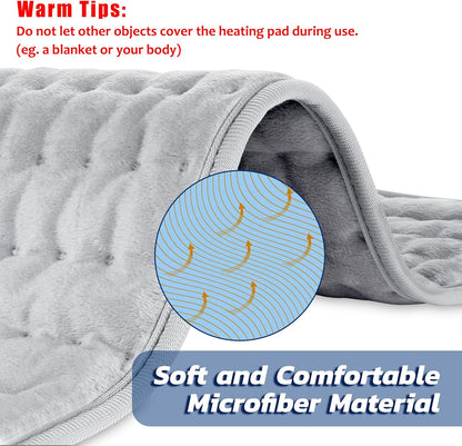 Electric Heating pad for Back Neck Shoulder Knee Arms Legs- Electric Heat Pads with 6 Heat Settings & Auto Shut Off Heat Heating Pad for Birthday Mother Father Girl Men Women