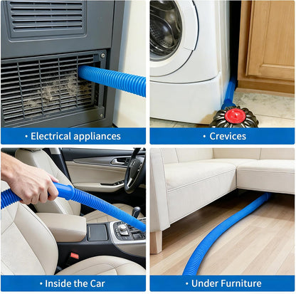 Universal Dryer Vent Cleaner Kit Compatible with All Vacuum Cleaner Include Vacuum Hose Attachment Accessories Brush Lint Brush,Dryer Vent Vacuum Hose (Set A)