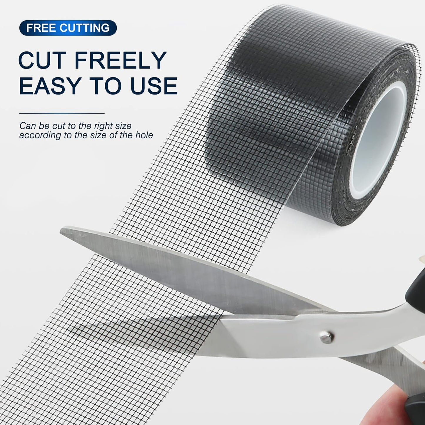 SANKEMU Window Screen Repair Kit 2 in X 16.5FT 3-Layer Strong Adhesive & Waterproof Tape Fiberglass Covering mesh, Repair for Window Screen and Screen Door tears Holes