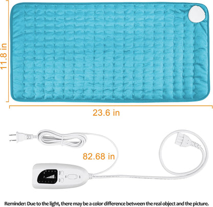 Electric Heating pad for Back Neck Shoulder Knee Arms Legs- Electric Heat Pads with 6 Heat Settings & Auto Shut Off Heat Heating Pad for Birthday Mother Father Girl Men Women