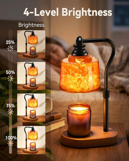 3-in-1 Candle Warmer Lamp with Himalayan Salt & Diffuser