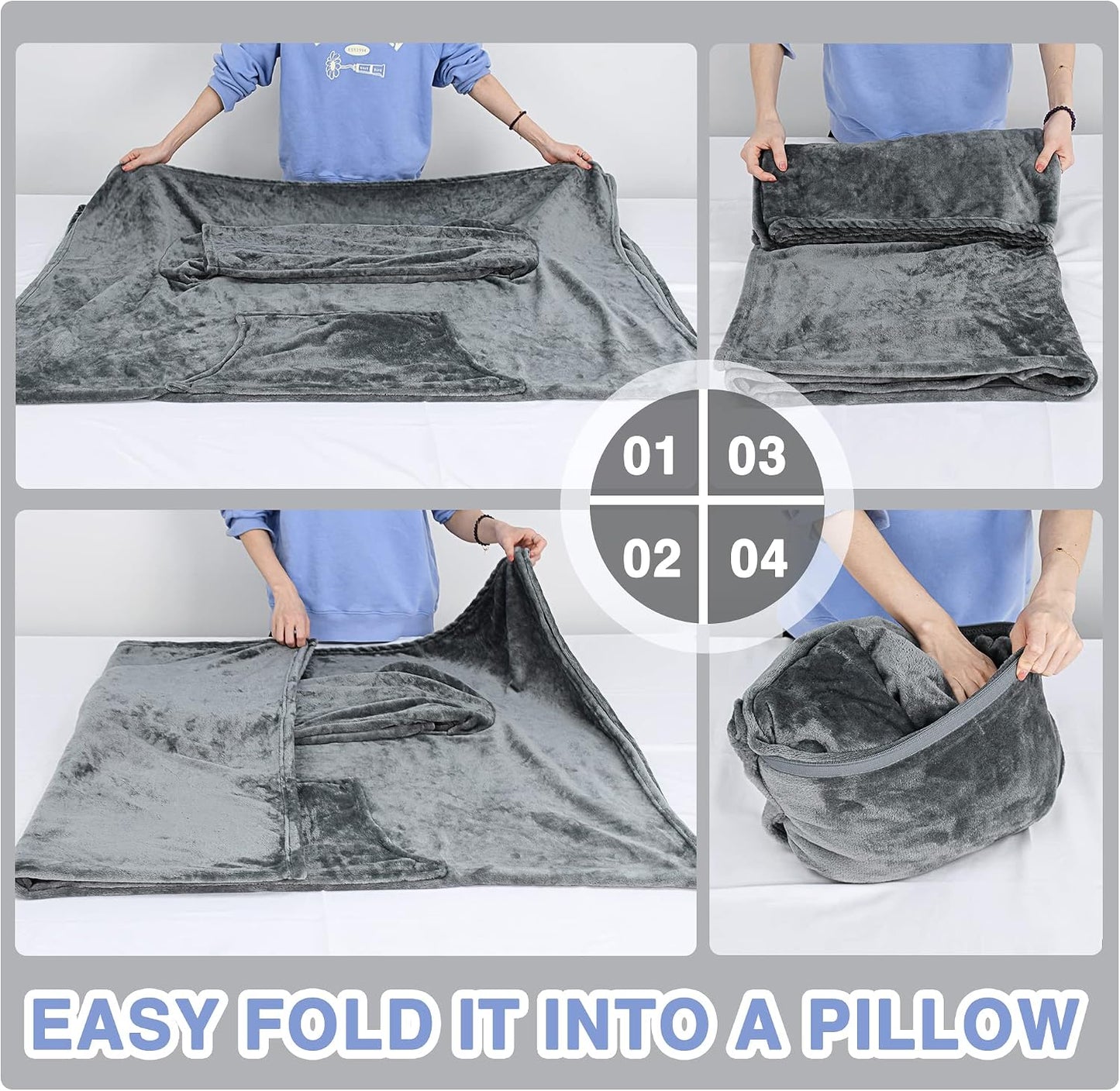 Solaris Wearable Blanket with Sleeves for Adults, Softness Comfort Warmth Fleece Gift for Women Men, Snuggy Body Throw TV Blanket for Home Office Lounge, Gift for Your Lover