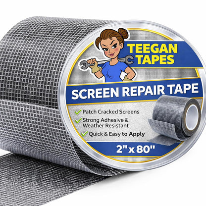 Gaffer Power Screen Repair Tape – Fiberglass Mesh, Strong Adhesive, Weather-Resistant Window & Door Screen Patch