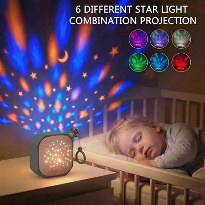 White Noise Sound Machine Baby with Star Projector | Portable Sleep Aid Lullaby Music for Baby Sleeping | Soothing Sound Machine for Nursery, Car Travel, Bedroom Crib, Kids Gifts (Puppy)