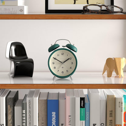 NEWGATE® Charlie Bell Echo Alarm Clock | Modern take on Classic Twin Bell Clock | Yellow | Easy to Read Numbers | Ideal for Bedside, Desk or Shelf | Modern Retro Bedroom & Office Accessory