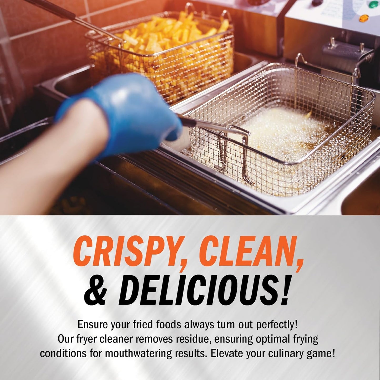 Fryer Cleaner - 8-lbs - Fryer Boil Out - Contains 21 Cleanings - Concentrated Powder - Commercial Strength - Removes Burnt On Organics - Deep Fryer Cleaner