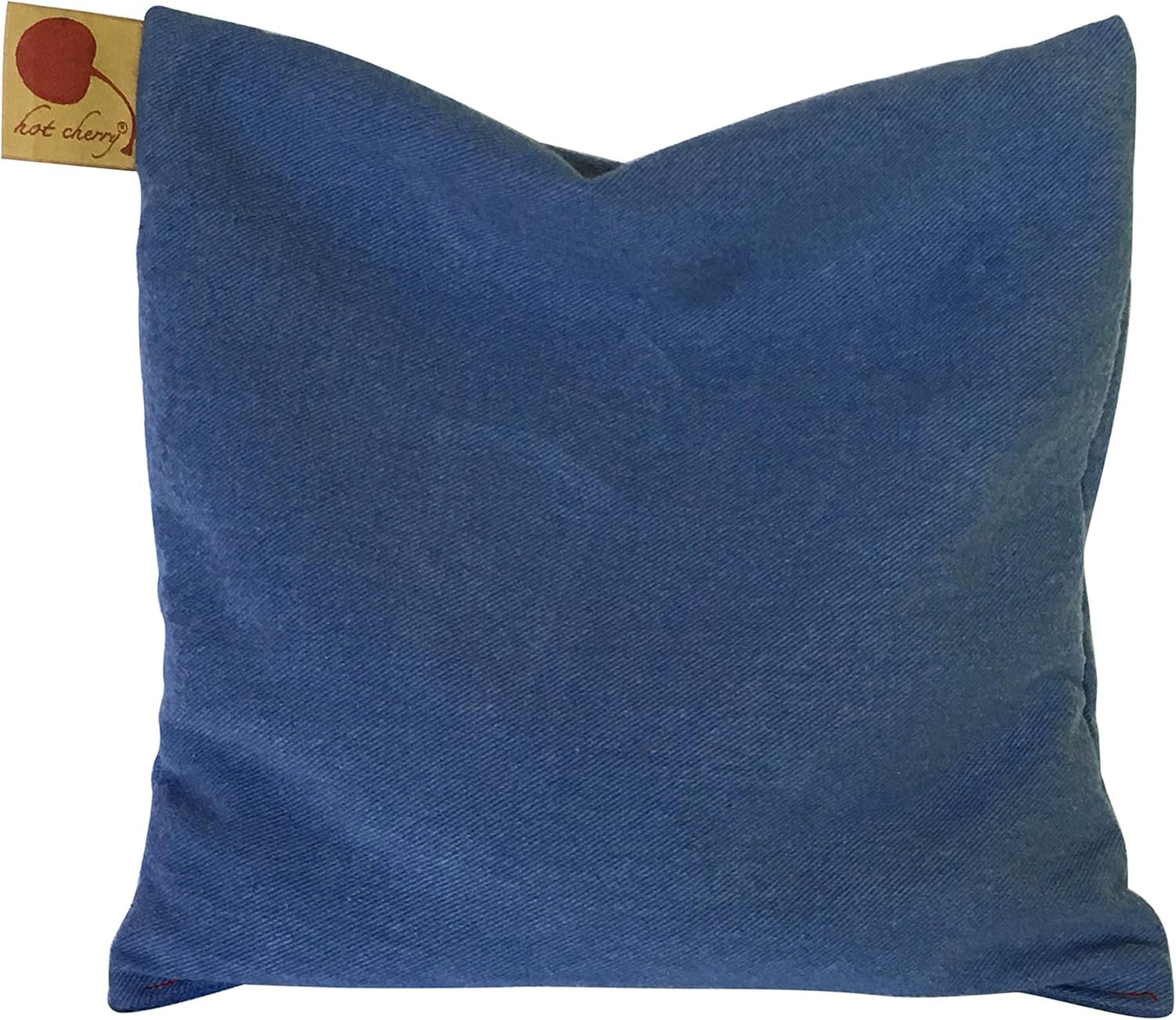 Square Red Ultra-Suede Microwavable Cherry Pit Pillow, Hot/Cold Compress | Sustainable Heating Pad, Moist Heat Muscle Joint Pain Relief