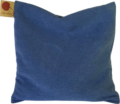 Square Red Ultra-Suede Microwavable Cherry Pit Pillow, Hot/Cold Compress | Sustainable Heating Pad, Moist Heat Muscle Joint Pain Relief