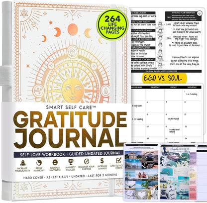 Freedom Mastery Daily Journal of Gratitude, Productivity & Habit Tracker | Undated 90-Day Planner with Daily Reflection, Mindfulness, Positivity, Vision Board & Stickers, Gratitude Journal for Women