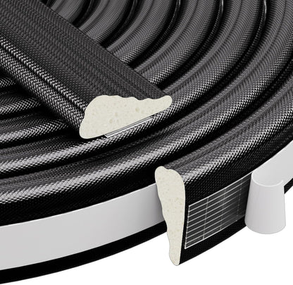 196" White Wedge Weather Stripping Door Seal, Foam Door Gap Seal | Noise & Draft Blocking, Windows & Doors Winter Insulation, Door Frame Soundproofing, Self Adhesive Weatherstrip Tape