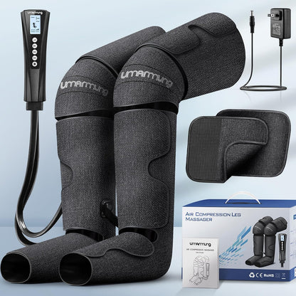 UMARMUNG Air Compression Leg Massager with Heat, Gifts for Men, Dad, Husband, Women, Mom, Wife, Her, Presents for Christmas, Mothers Day, Birthday, Valentine's Day, Works for Foot, Calf, Knee, Thighs