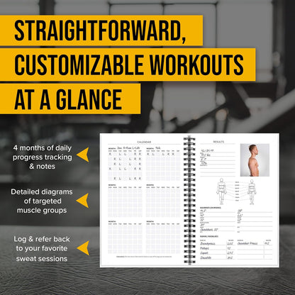 NewMe Fitness Journal for Women & Men, Food & Workout Journal, Planner Log Book to Track Weight Loss, Muscle Gain, Home Gym Exercise, Bodybuilding Progress, Daily Nutrition & Personal Health Tracker