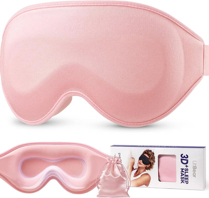 LitBear Sleep Mask for Lash Extension, Blackout Sleeping Mask for Women Men